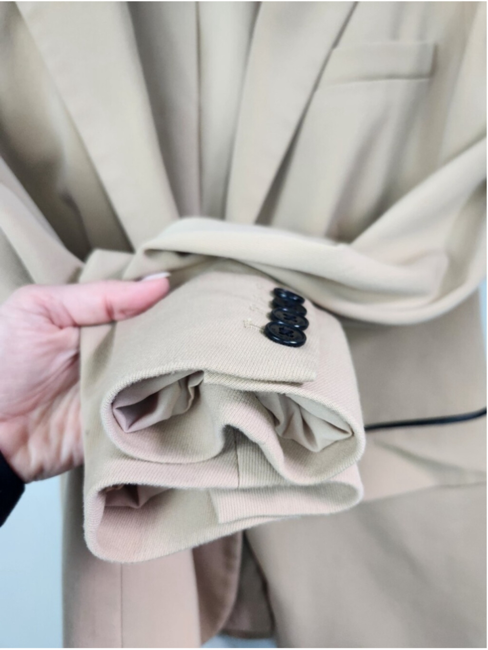 Ralph Lauren Beige Wool Blazer Suit Jacket Size 10 Preppy Heritage Professional - Picture 5 of 13